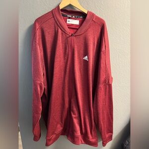 ADIDAS Men's Collegiate BURGUNDY/WHITE Melange Team Issue Bomber Jacket 4xl
